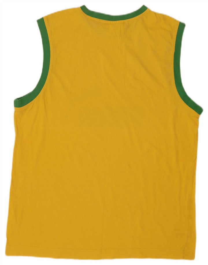 Puma Herre Grafisk Vest Top Stor Gul Colourblock Bomuld
