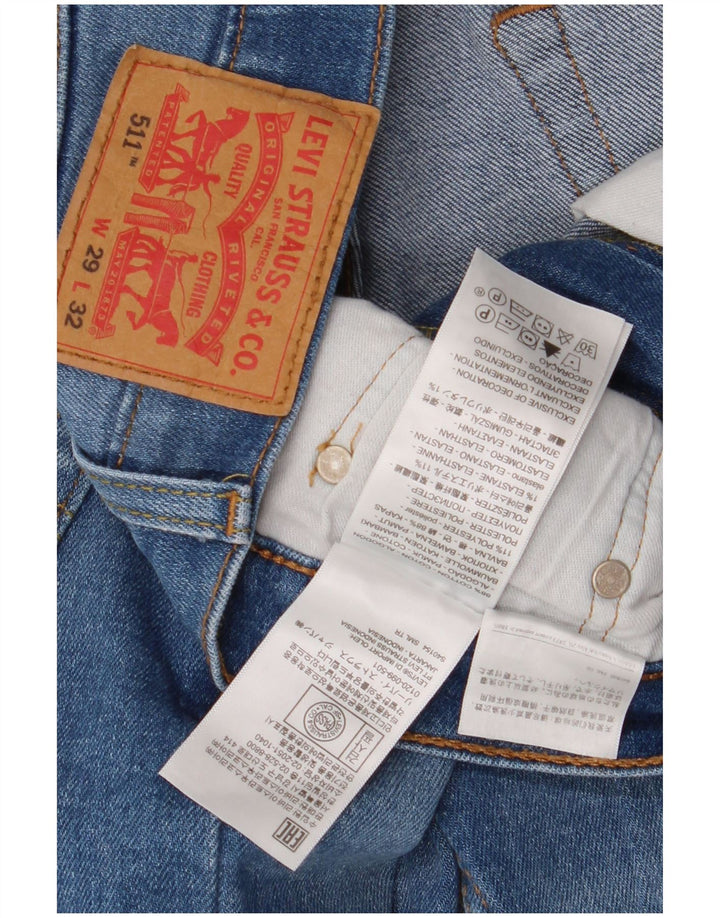 Levi's Herre 511 Slim Jeans W29 L32 Blå Bomuld