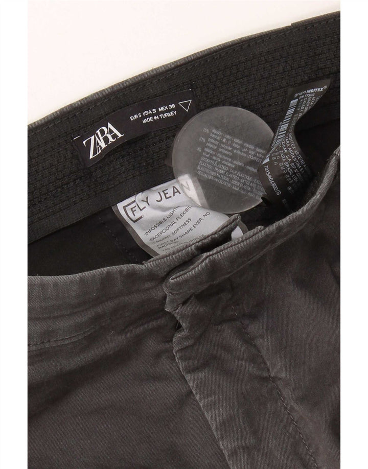 Zara Herre Slim Chino Bukser Small W30 L25 Grå Bomuld