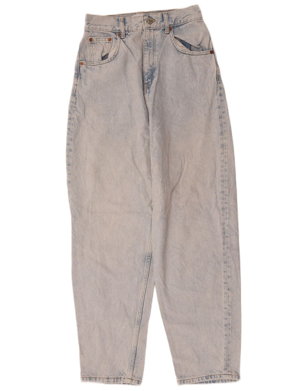 Zara kvinders højtaljede koniske jeans EU 36 XS W26 L29 blå bomuld