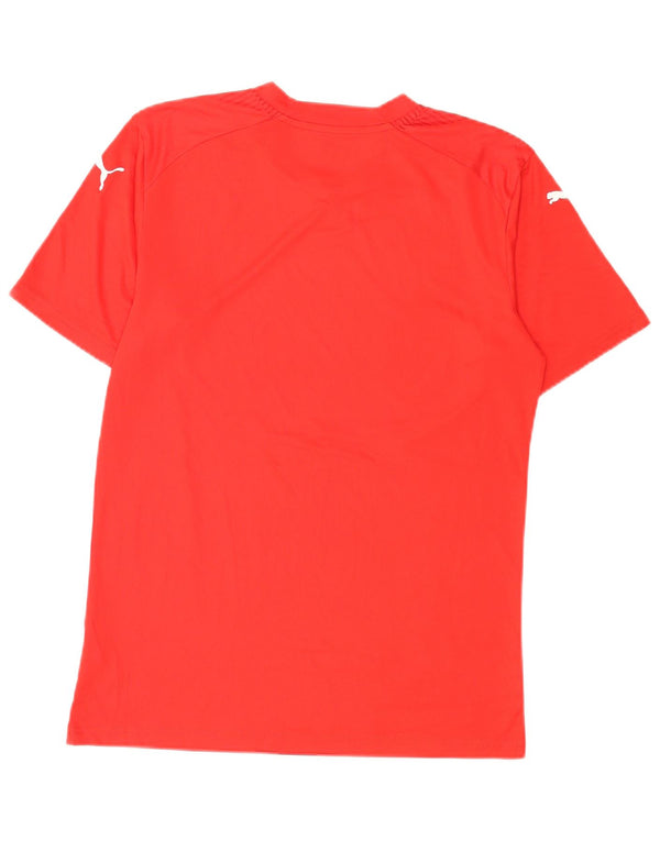 Puma Mens T-Shirt Top Medium Red Chevron Polyester
