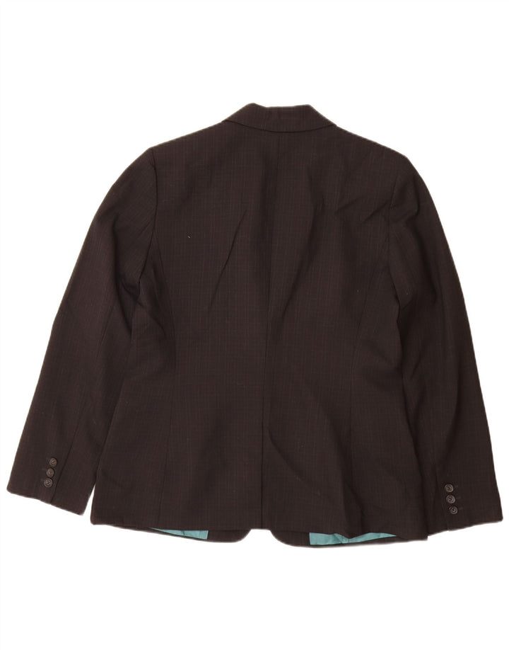 Calvin Klein Dame Blazer Jacket UK 10 Lille sort ternet polyester