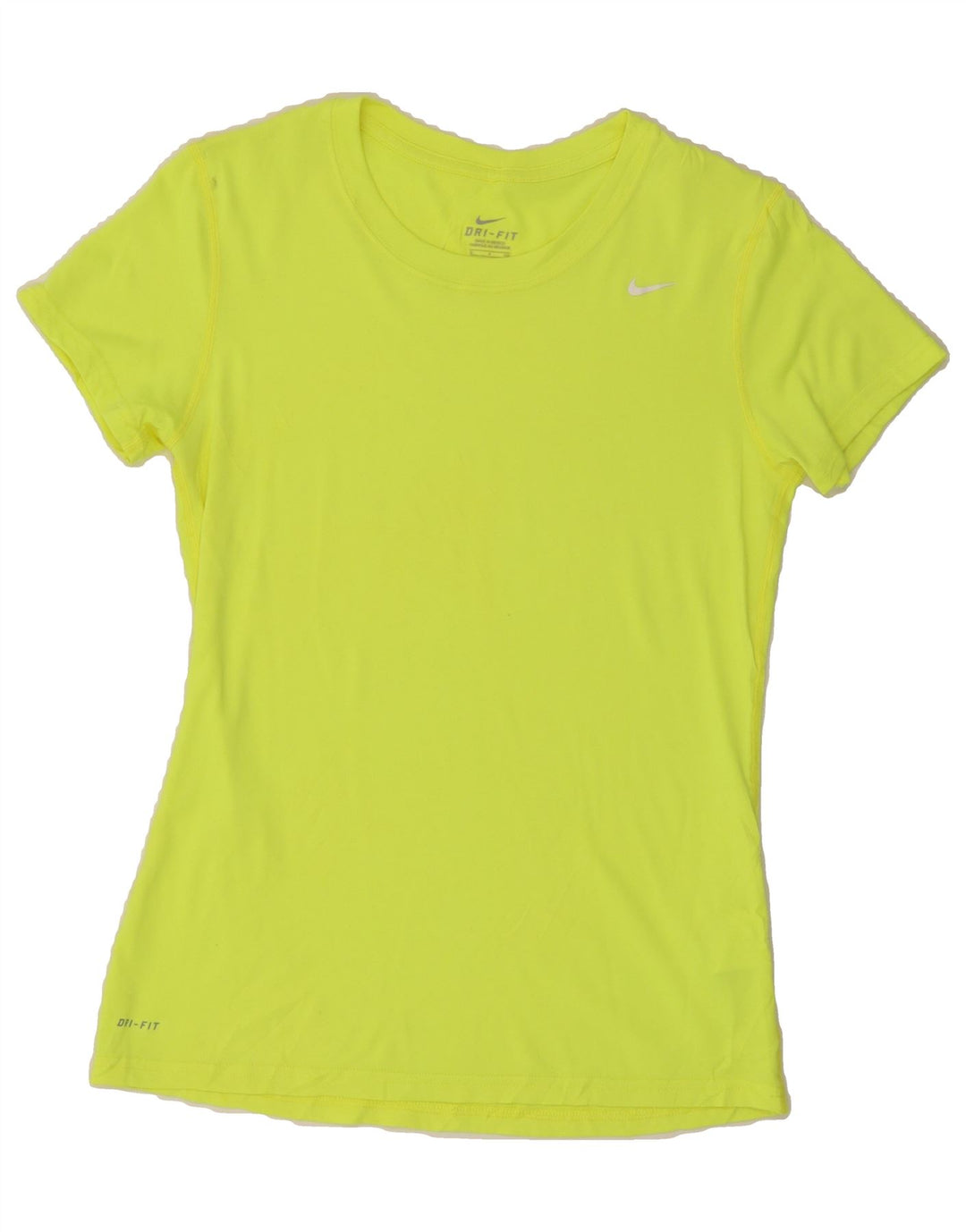 NIKE Womens Dri Fit T-Shirt Top UK 10 Small Yellow Polyester Vintage Nike and Second-Hand Nike from Messina Hembry 
