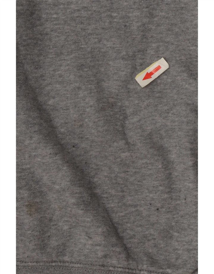 Nike Womens Crop Oversized Sweatshirt Jumper UK 14 Medium Grey Flecked