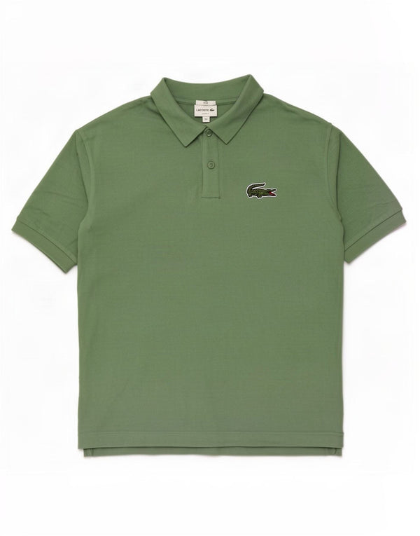 Lacoste Herre Loose Fit Polo Shirt Størrelse 9 4XL Grøn Bomuld
