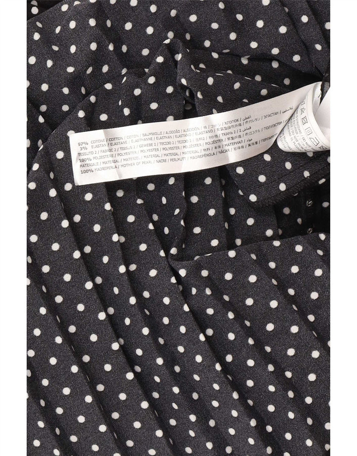 Simona Barbieri Dame Twinset Maxi Dress IT 42 Medium Black Polka Dot