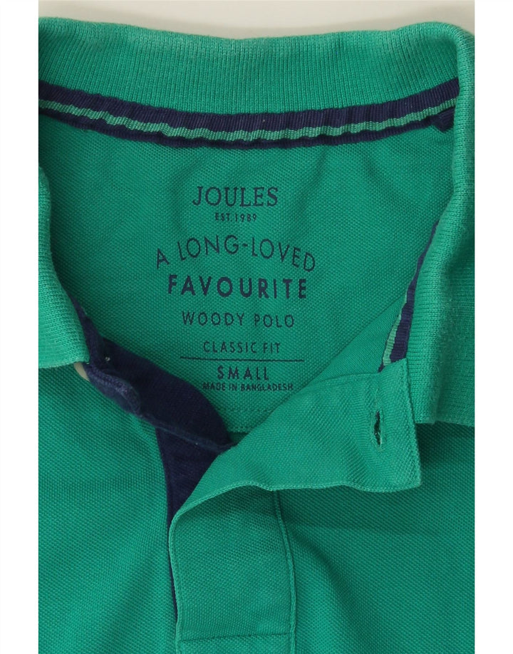 JOULES Mens Classic Fit Polo Shirt Small Turquoise Cotton Vintage Joules and Second-Hand Joules from Messina Hembry 