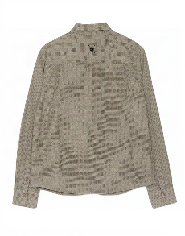 Fat Face Womens Shirt Large Khaki Geometric Cotton