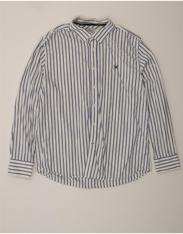 Crew Clothing Herre Classic Fit skjorte 2XL hvid stribet bomuld