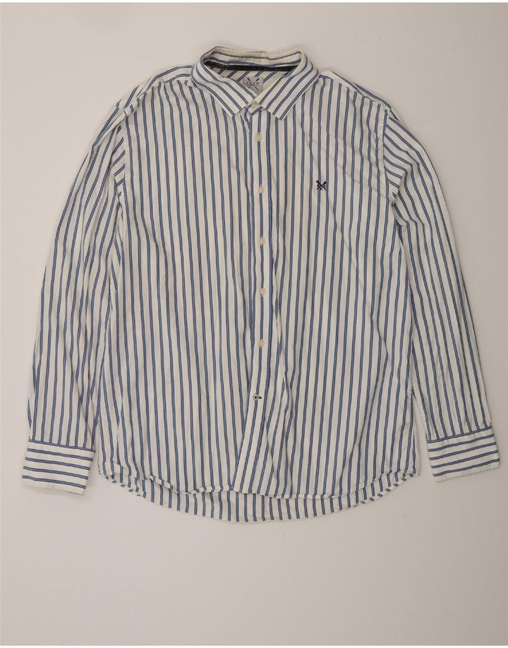 Crew Clothing Herre Classic Fit skjorte 2XL hvid stribet bomuld