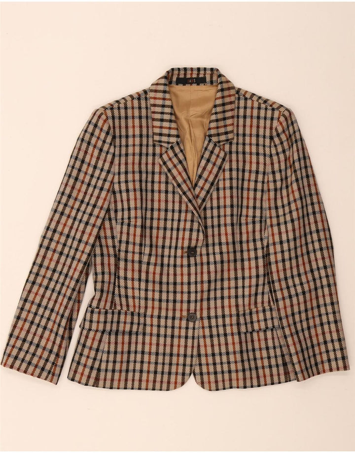 DAKS Dame 2 Button Blazer Jacket UK 14 Medium Flerfarvet Ternet