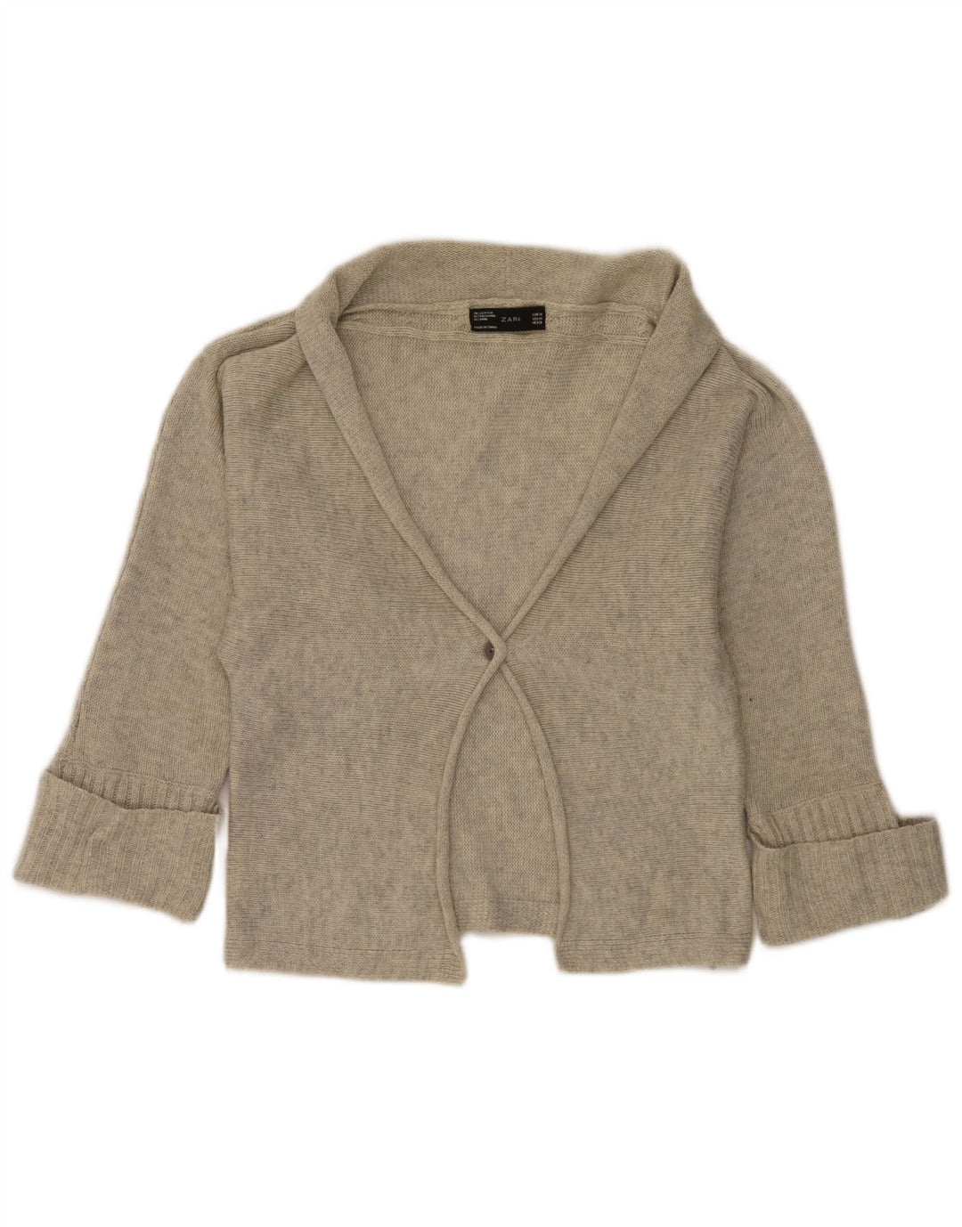 Zara Bolero Jumper UK 12 Medium Grey Flecked