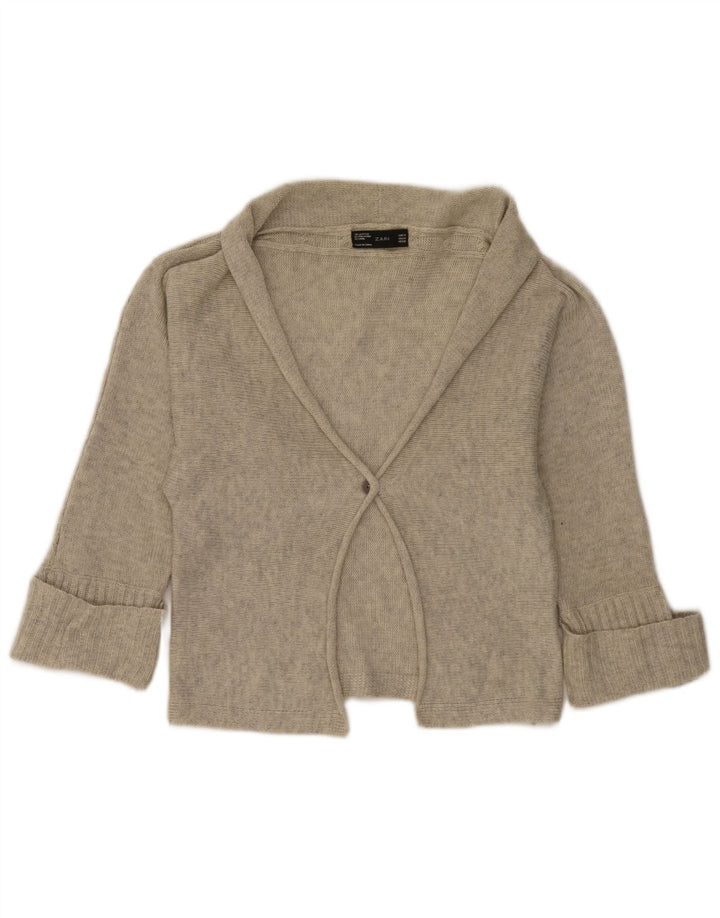 Zara Bolero Jumper UK 12 Medium Grey Flecked