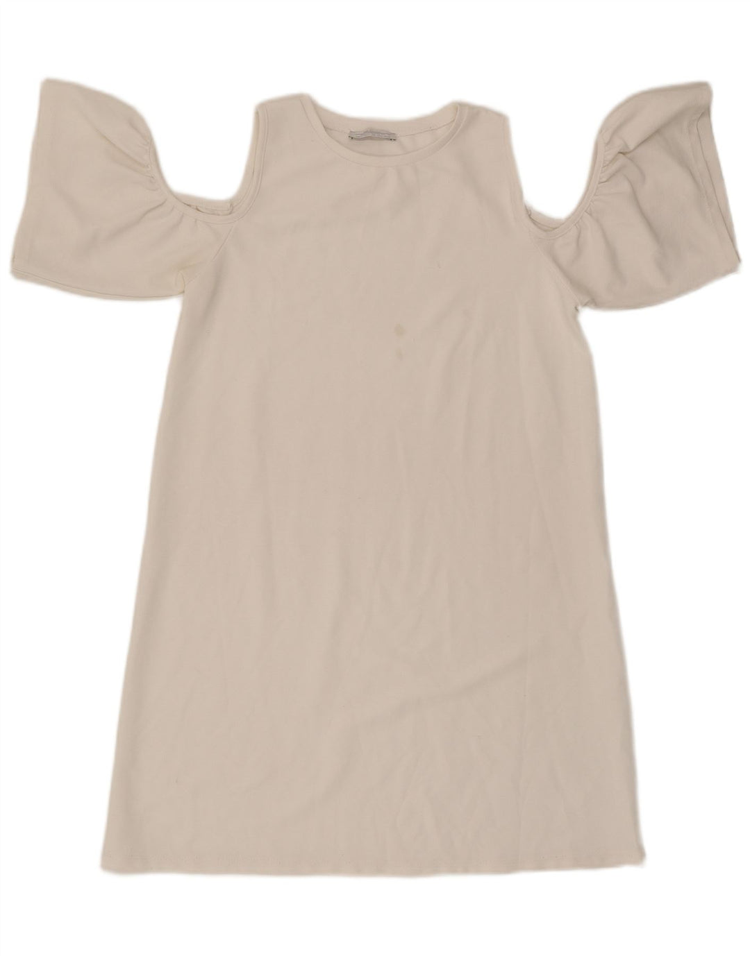 Zara Kvinder Off Shoulder Kjole UK 10 Small White