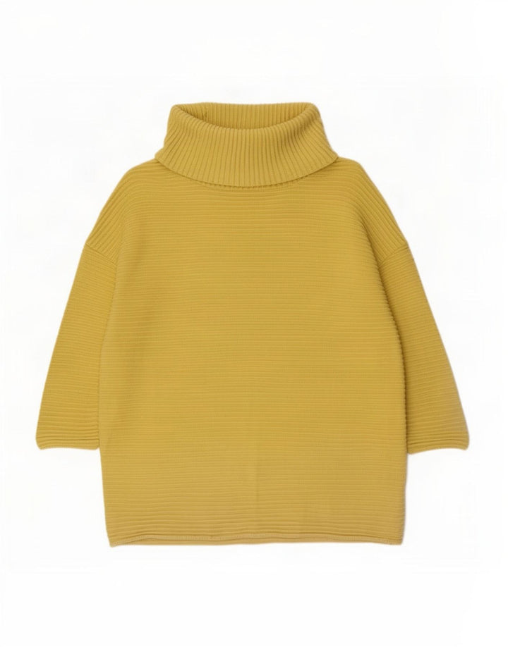 Marks & Spencer Dame Rullehals Sweater UK 14 Stor Gul