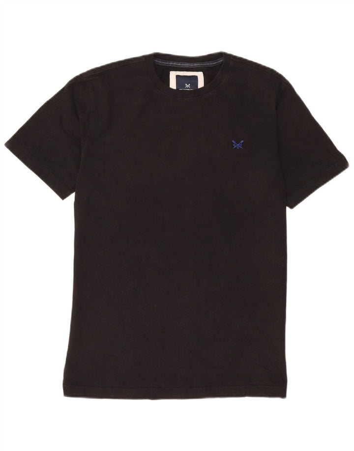 Crew Clothing Herre T-Shirt Top Lille Sort Bomuld