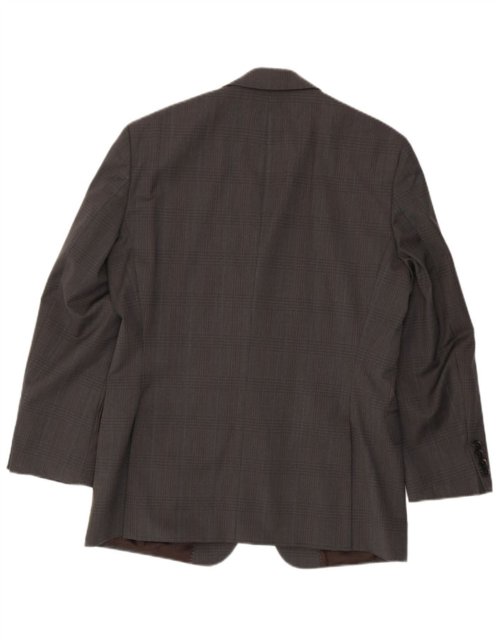 Hugo Boss Herre 2-knaps blazerjakke EU 48 Medium Grey Houndstooth