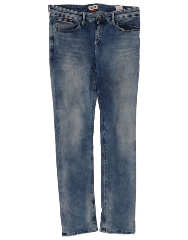 Tommy Hilfiger Herre Slim Jeans W34 L34 Blå Bomuld