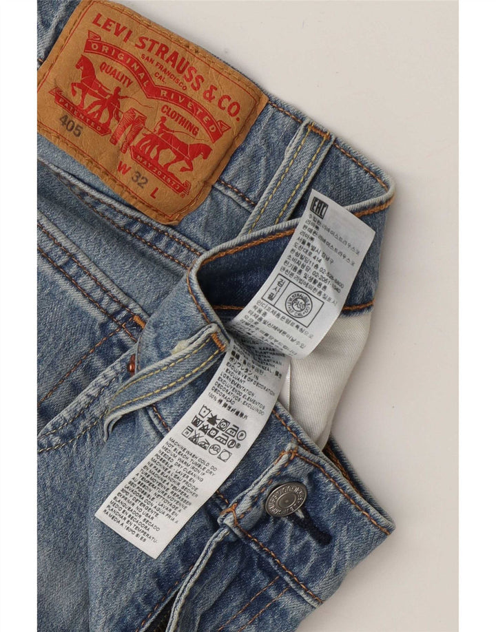 Levi's Herre 405 denimshorts W32 mellemblå bomuld
