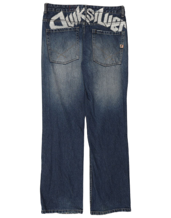 Quiksilver Herre Grafisk Bootcut Jeans W32 L31 Blå Bomuld