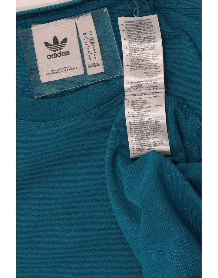 ADIDAS Grafisk T-shirt top til mænd, lille blå bomuld