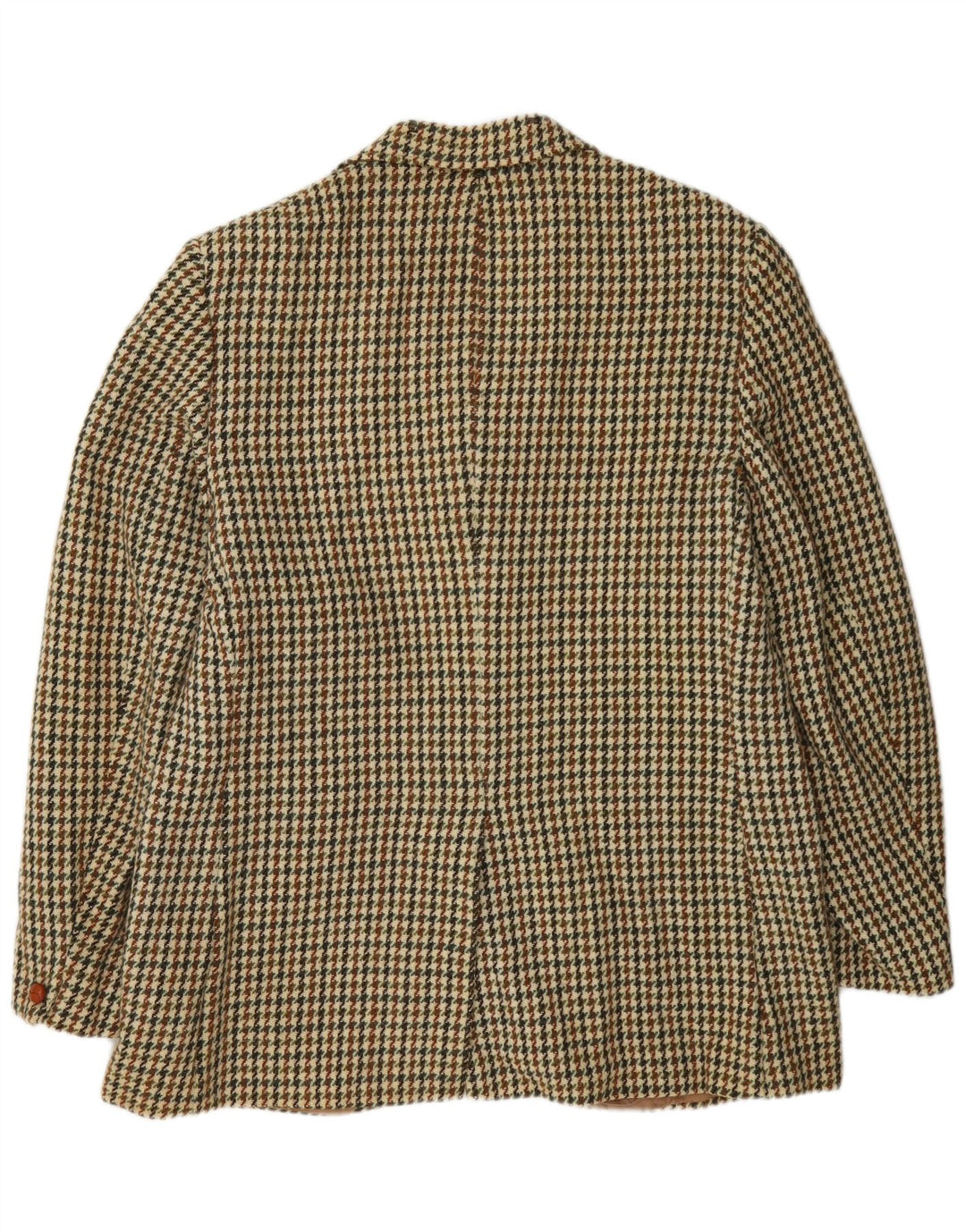 Harris Tweed Herre lang blazerjakke UK 38 Medium Green Houndstooth