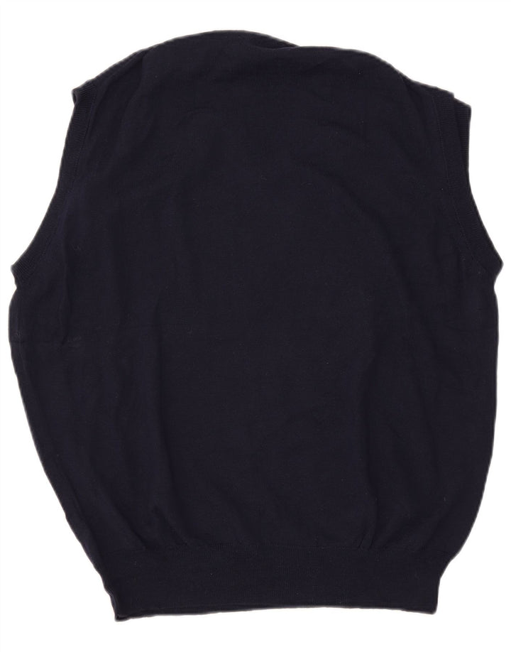 Trussardi Herrevest Tank Top Stor Marineblå Merinould