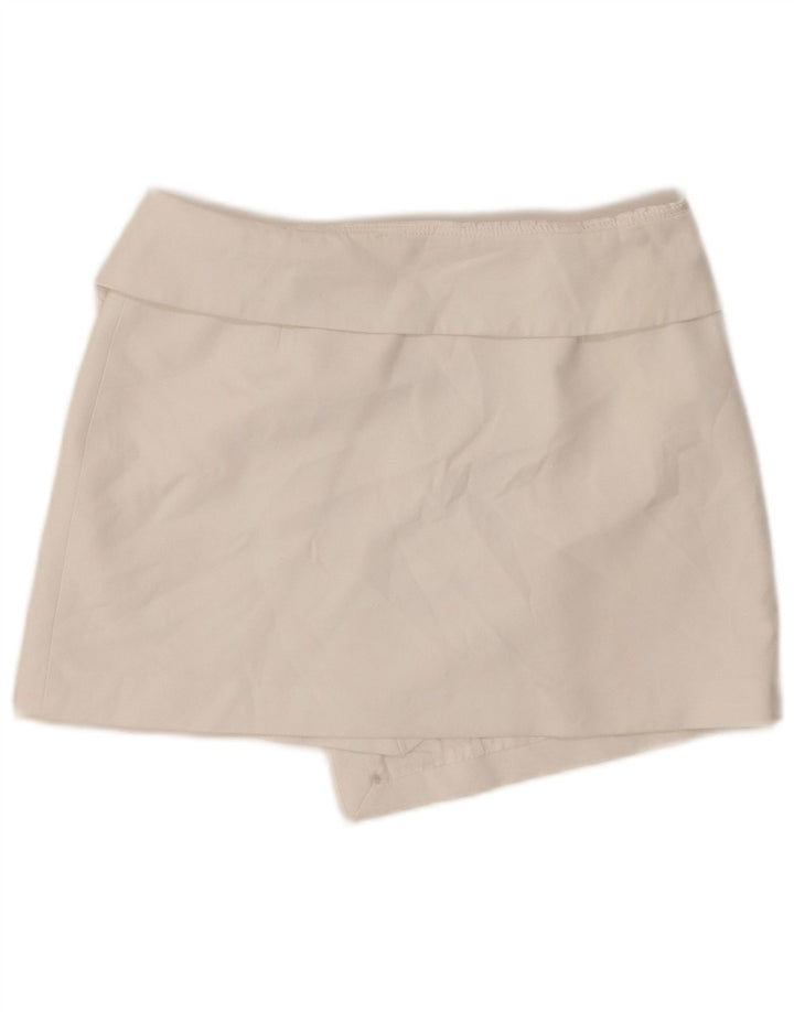 Zara Kvinders Mini Wrap Nederdel Medium W28 Hvid