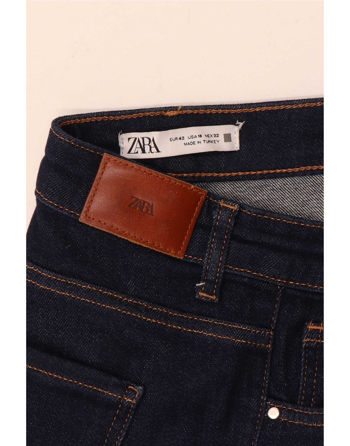 Zara Dame Bootcut Jeans EU 42 Large W32 L34 Navy Blue
