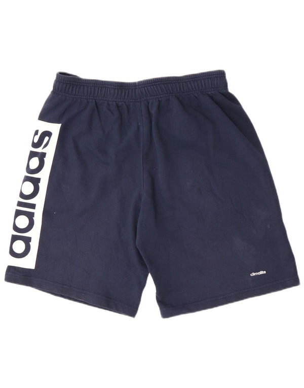 Adidas Herre Climalite grafiske sportsshorts Large Navy Blue Colourblock