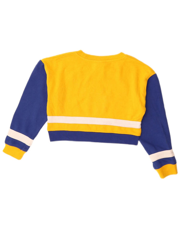 NHL Girls Crop Graphic Sweatshirt Jumper 7-8 år Gul Colourblock