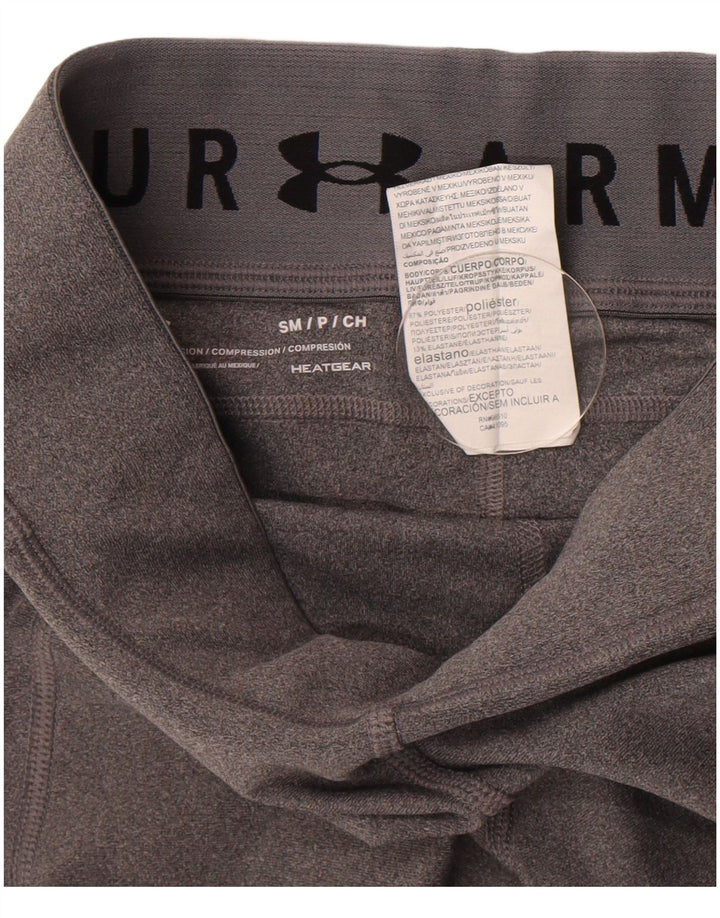 Under Armour Dame Capri Leggings UK 10 Small Grå Polyester