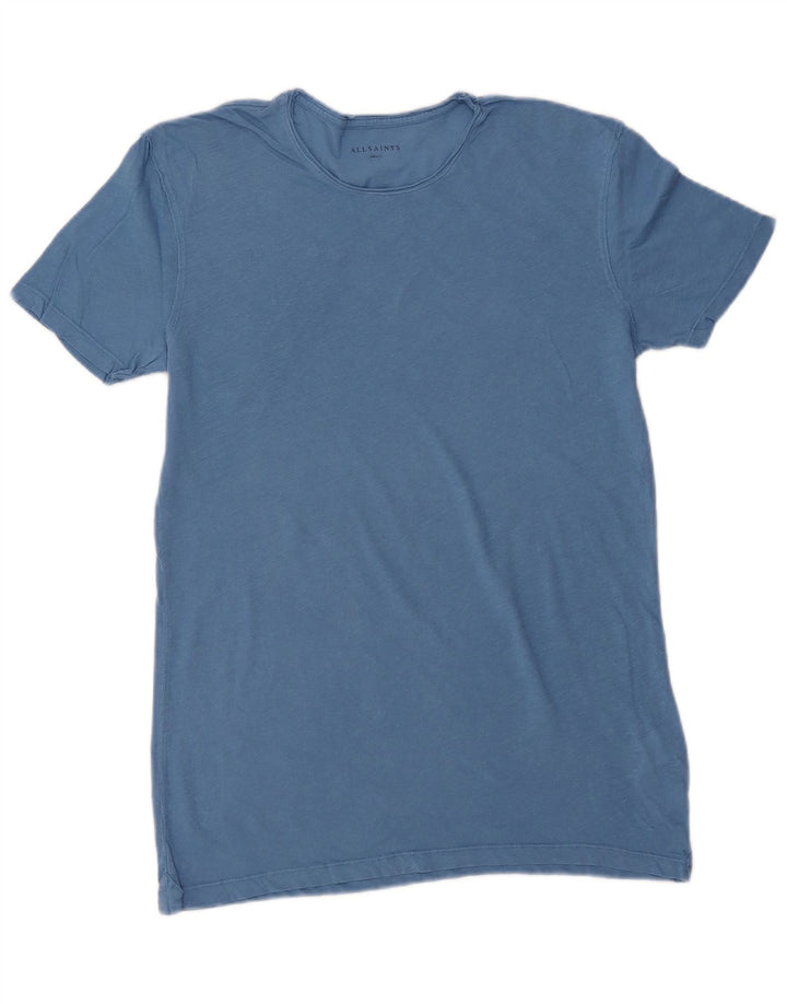 All Saints Herre T-Shirt Top Lille Blå Bomuld