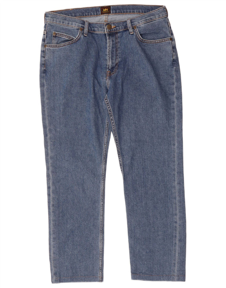 Lee Straight Jeans til mænd W34 L32 blå bomuld