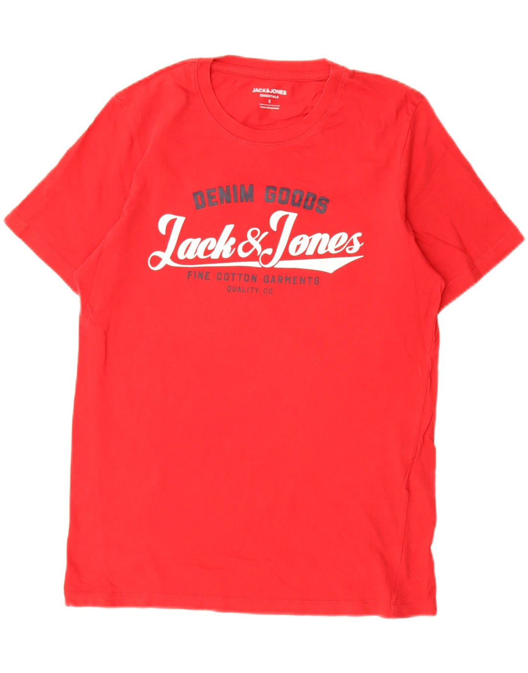 JACK & JONES Herre grafisk T-shirt Top Lille rød bomuld