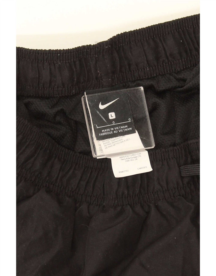 Nike Herre Dri Fit grafiske sportsshorts store sorte polyester