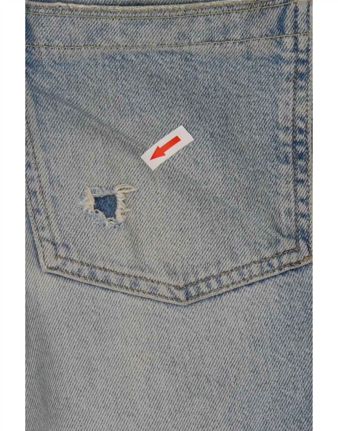 Reiss Kvinders Distressed Cropped Jeans W29 L26 Blå Bomuld