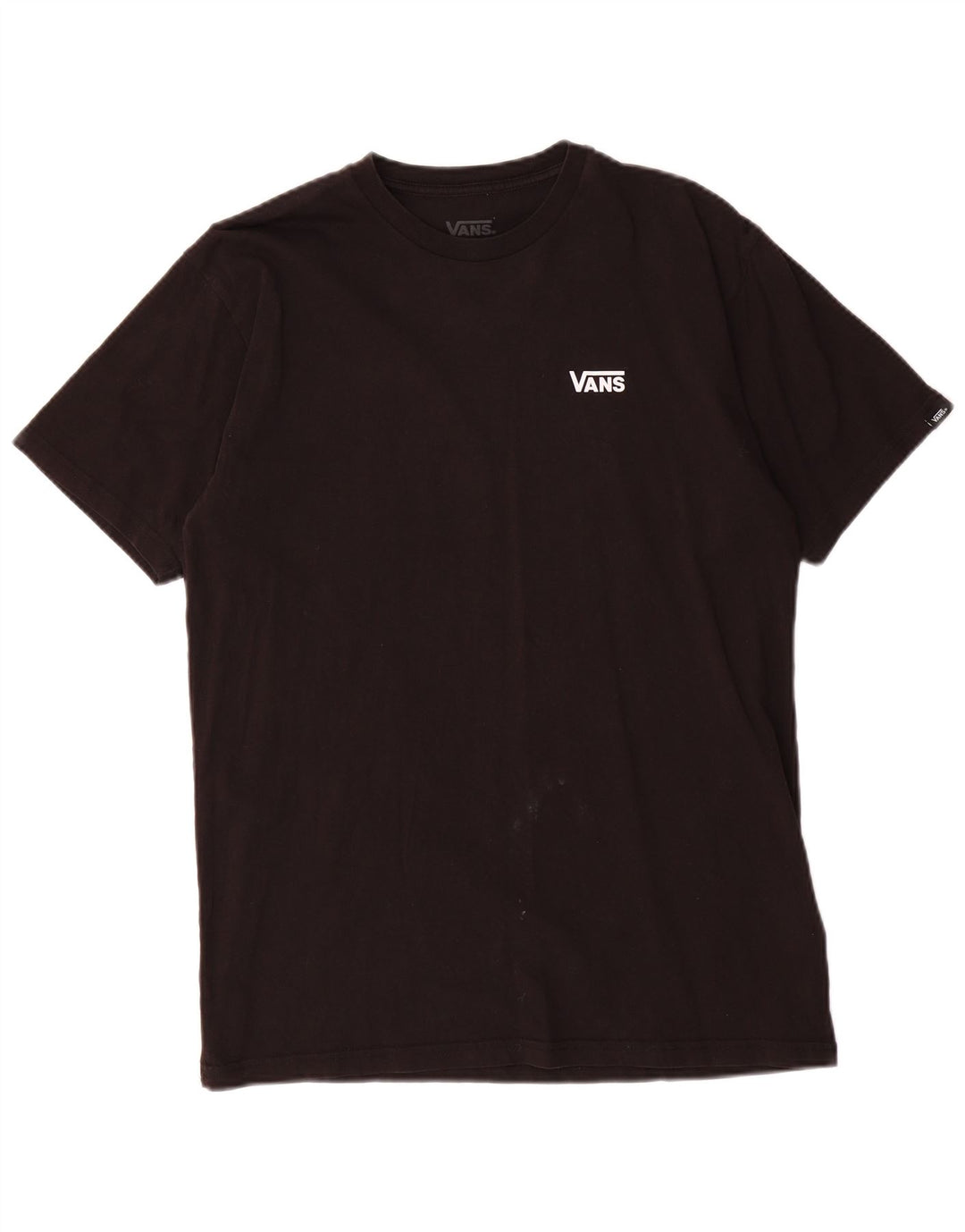 VANS Herre Classic Fit T-Shirt Top Medium Sort Bomuld