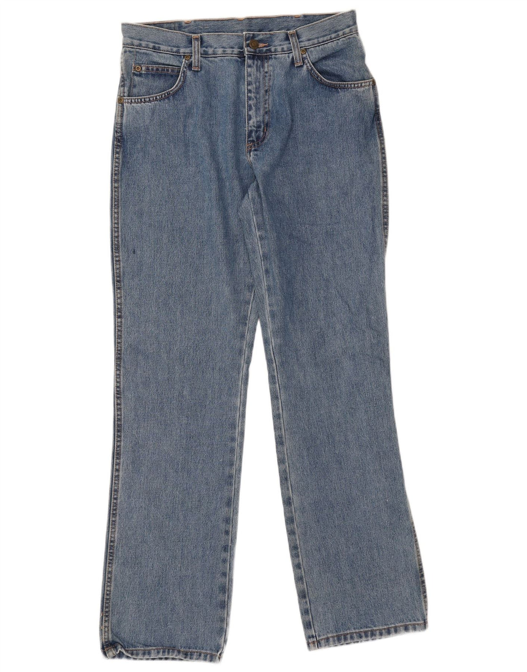 Wrangler Herre Regular Fit Straight Jeans W32 L32 Blå Bomuld