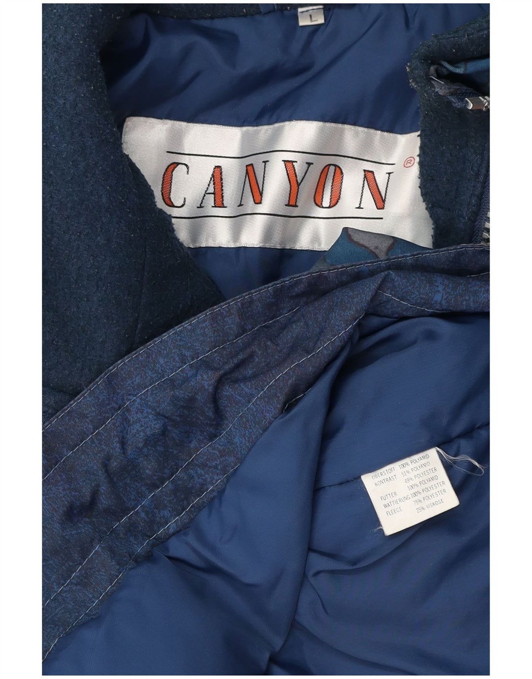 CANYON Herre Pullover Windbreaker Jacket UK 40 Stor Blå Geometrisk