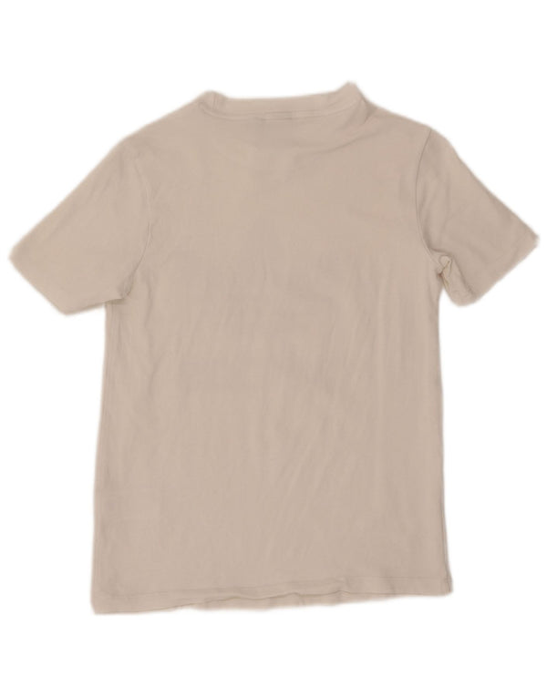 Adidas Dame Grafisk T-Shirt Top UK 8 Small White Bomuld