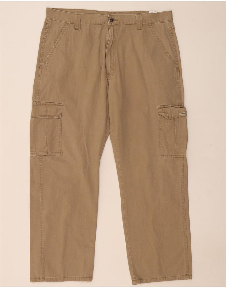 WRANGLER Straight Cargo Bukser til mænd W36 L30 Beige Bomuld