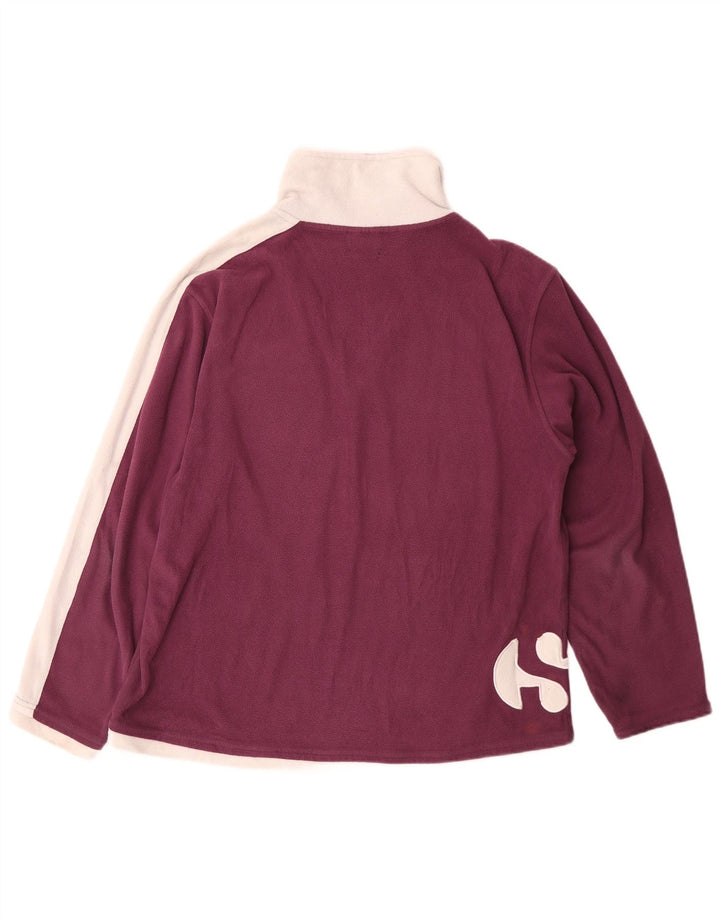 Superga Fleece Jumper med lynlås til mænd Medium Burgundy Colourblock