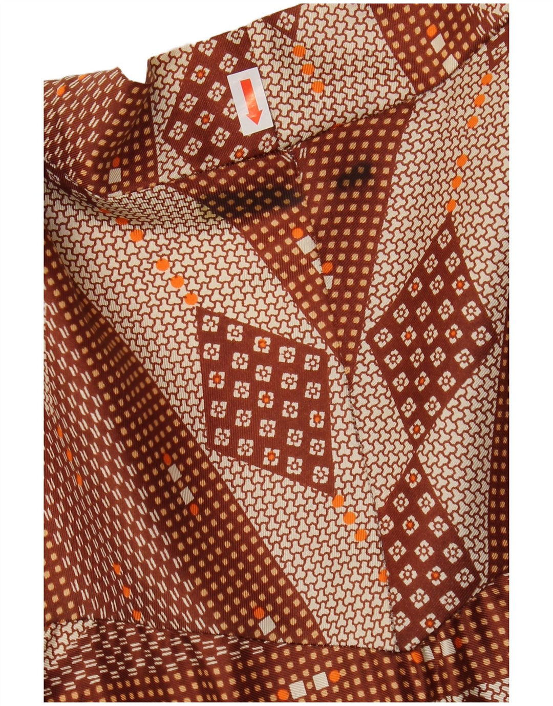 Vintage Kvinder Wrap Maxi Dress UK 12 Medium Brown Argyle/Diamond