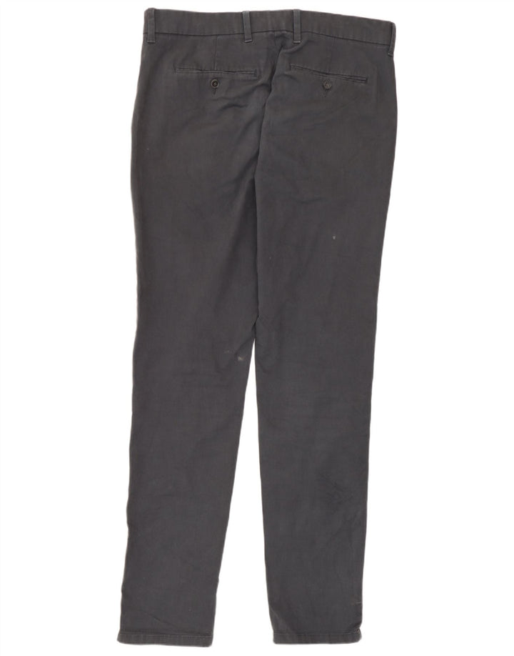 Marks & Spencer Herre Slim Chino Bukser W34 L33 Grå Bomuld