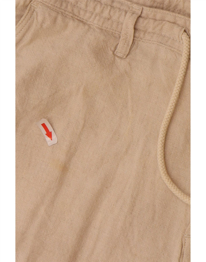 Zara Herre Chino Shorts XL W44 Beige hør