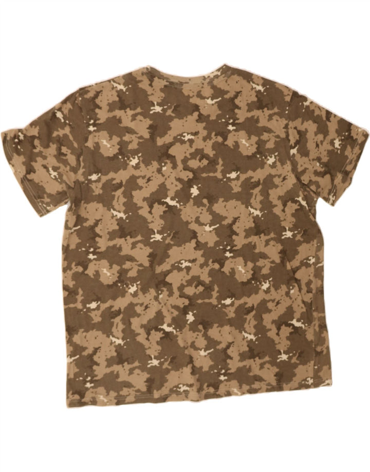 DECATHLON Mens T-Shirt Top 2XL Grey Camouflage Vintage Decathlon and Second-Hand Decathlon from Messina Hembry 