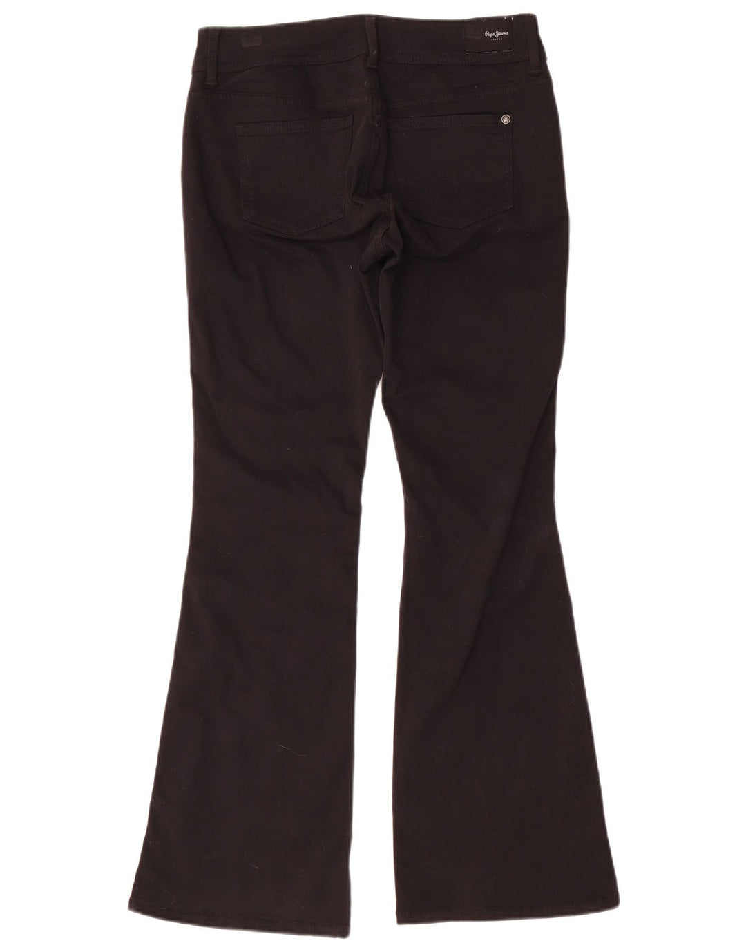 PEPE Jeans Dame Pimlico Mid Rise Flared W28 L30 Sort Bomuld