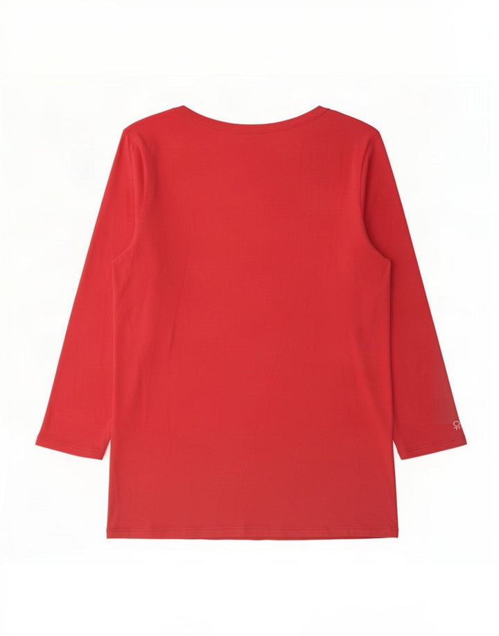 Benetton Dametop Langærmet UK 12 Medium Pink