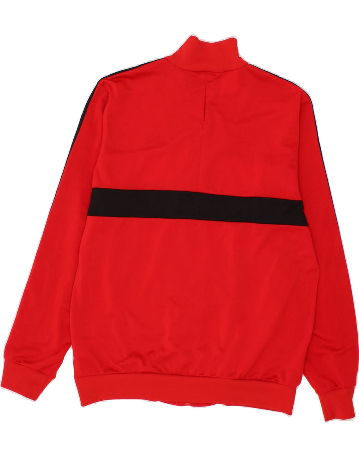 ADIDAS Boys Tracksuit Top Jacket 15-16 Years Red Colourblock Polyester Vintage Adidas and Second-Hand Adidas from Messina Hembry 